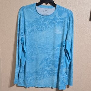 Realtree Men's Aqua Pattern Long Sleeve Tee